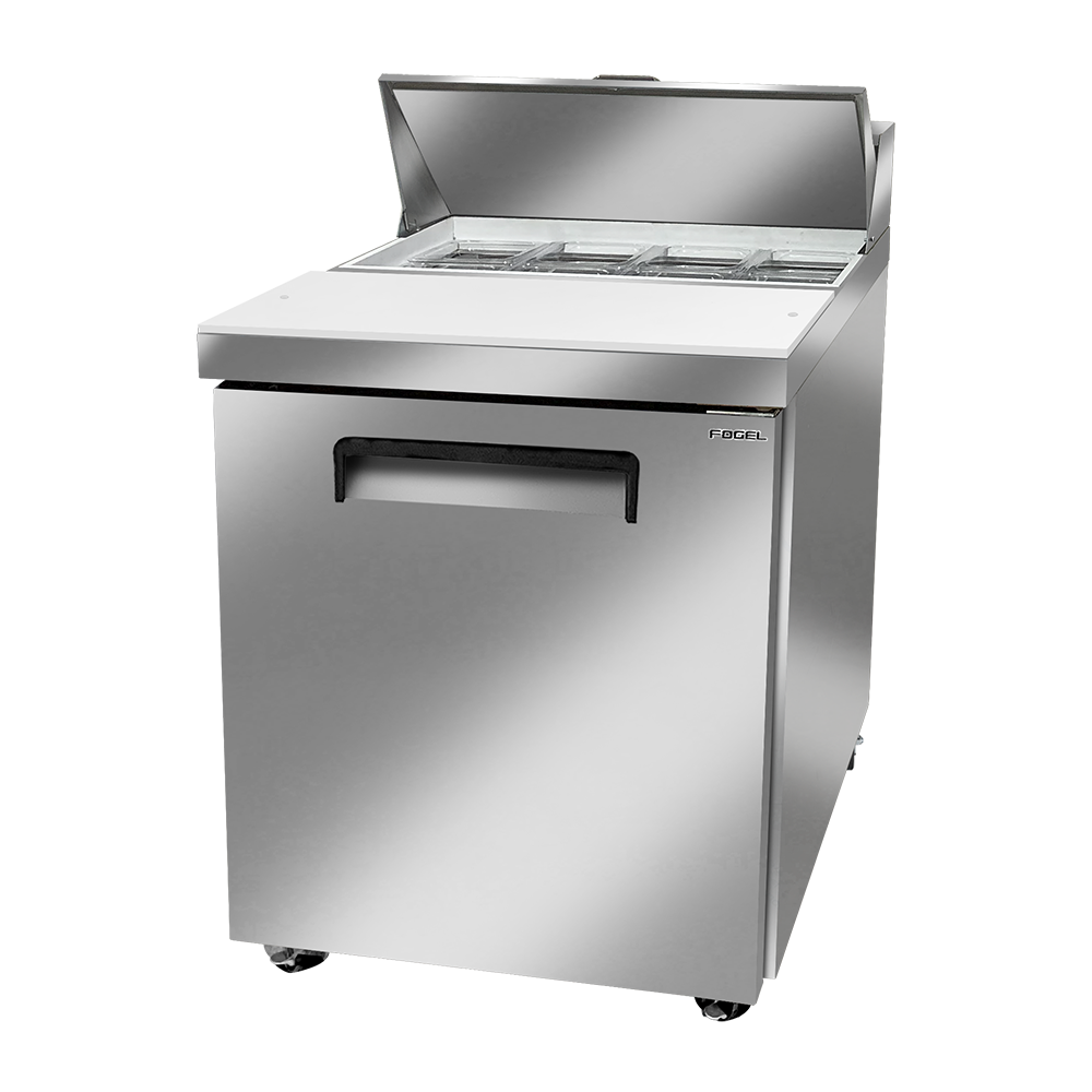 [MTR-27-FP] MESA SANDIWICHERA REFRIEGERADA 1 PUERTA ACERO INOXIDABLE